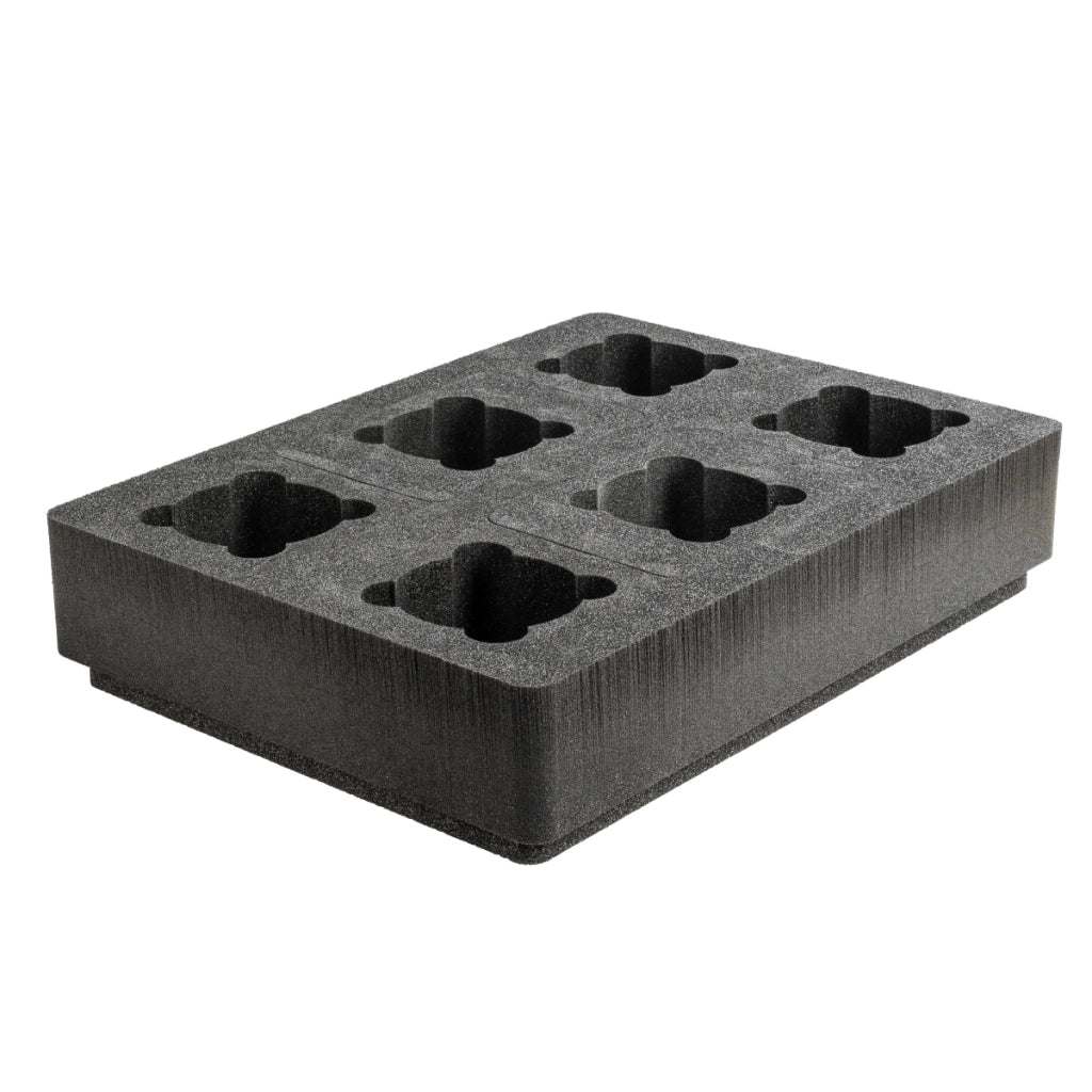 Mantona Pannello in gommapiuma porta obiettivi fotografici, presagomato per valigetta rigida Outdoor L, con copertura in spugna bugnata