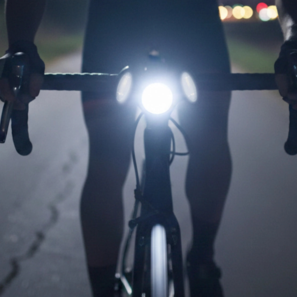 Faro LED per bicicletta impermeabile con 4 modalità di illuminazione ricaricabile tramite USB Nero / Blu Avizar