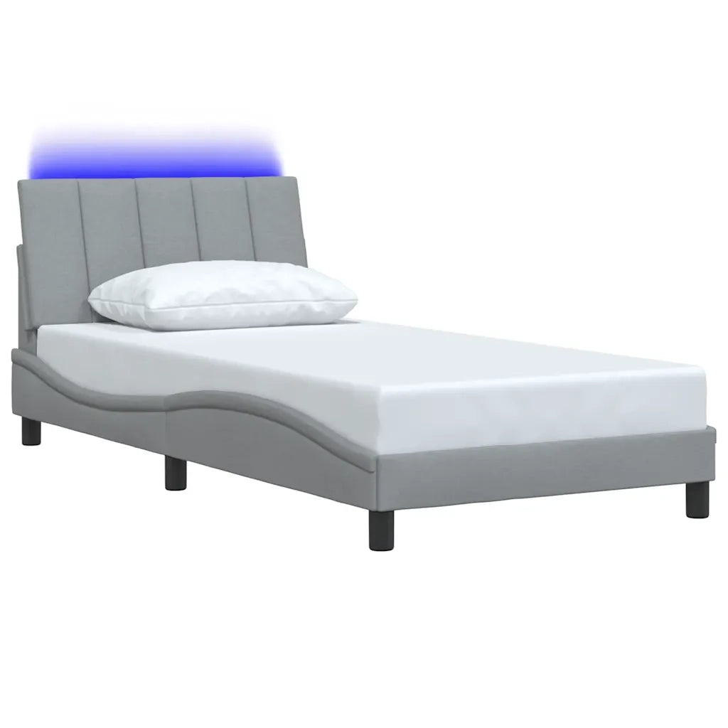 Giroletto senza Materasso Grigio Chiaro 100x200 cm Tessuto