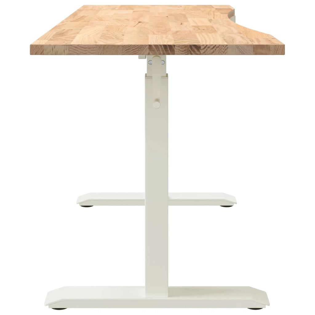 Scrivania con archiviazione Bianco e Naturale 140 x 60 cm 3426546