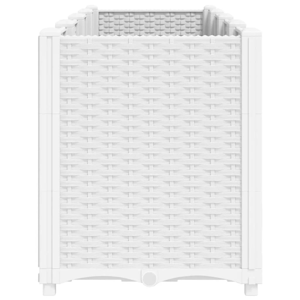Fioriera rialzata per piante fiori terrazza giardino 160 x 40 x 53 cm polipropilene bianco 02_0037460