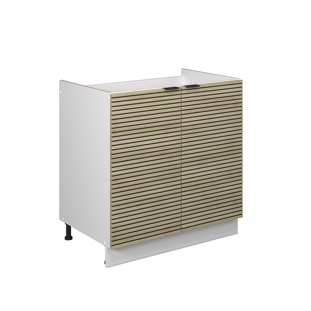 Mobile lavello cucina Fame-Line Pannello in quercia/Bianco 80 cm senza piano di lavoro Vicco