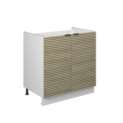 Mobile lavello cucina Fame-Line Pannello in quercia/Bianco 80 cm senza piano di lavoro Vicco