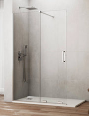 Porta doccia scorrevole 1+1 CIRENE (KENNA) Walk-in 175 cm Profilo Cromo