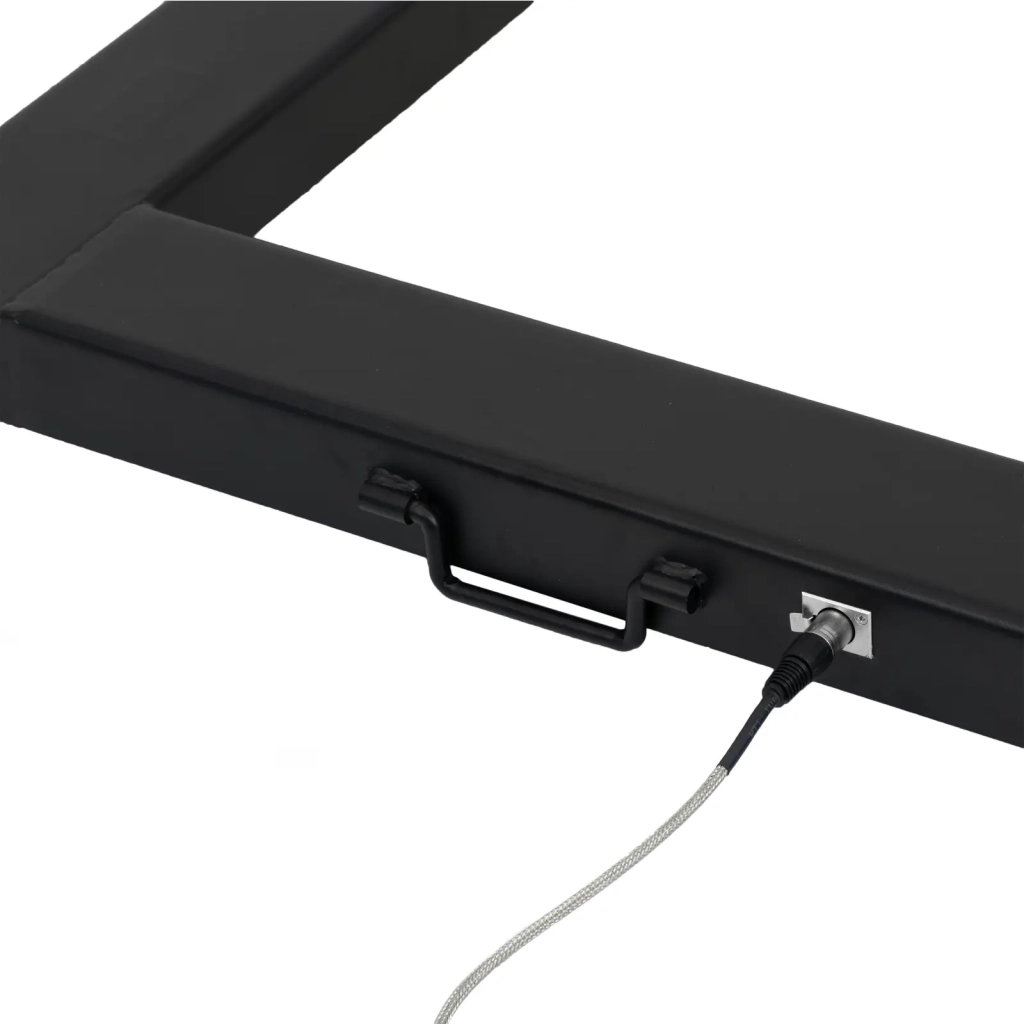 Bilancia da pavimento 1500 kg / 0,5 kg 127 x 84 cm con display LCD esterno acciaio inox plastica nera 14_0008313