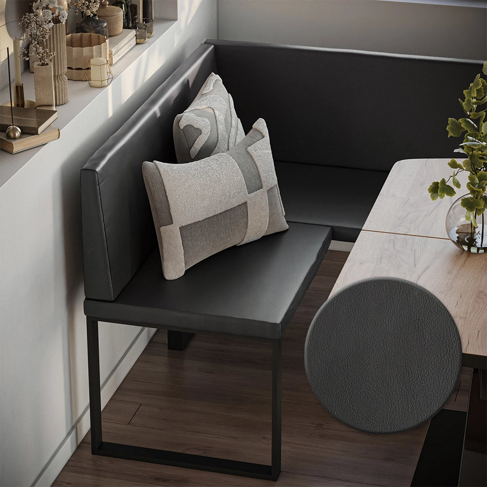 Vicco panca ad angolo Nero 120 x 150 cm
