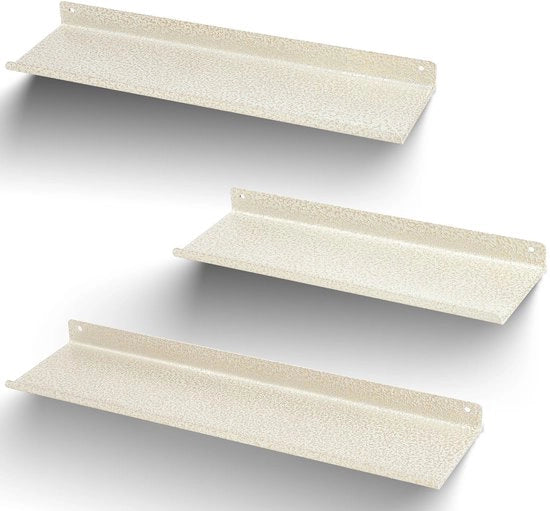 Set di tre pannelli per parete in metallo, 30/35/40 cm, pannelli per parete da bagno, con supporto a molla da 12 kg, display per soggiorno, cucina, camera da letto, ufficio