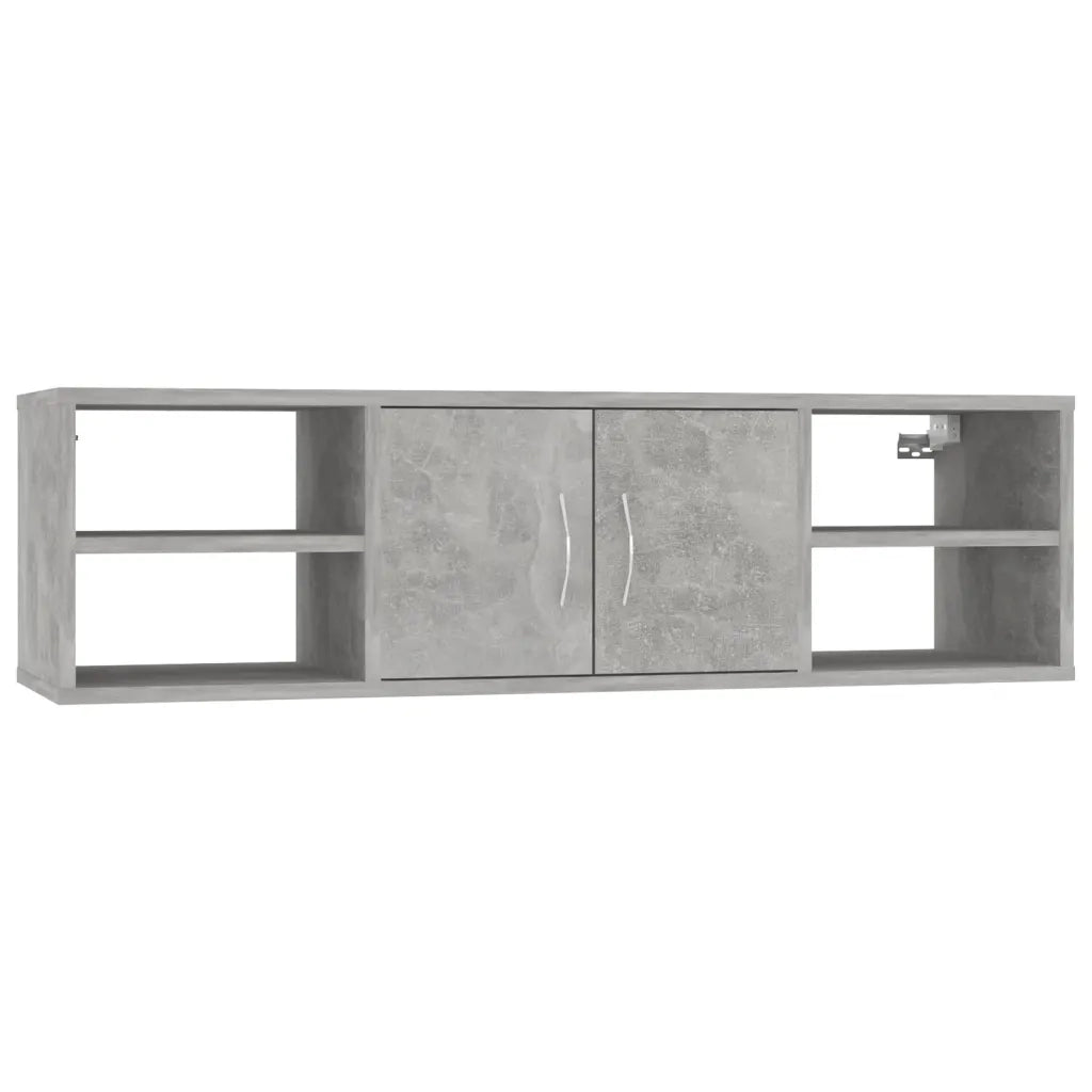 Scaffale a Parete Grigio Cemento 102x30x29 cm Legno Multistrato 806260