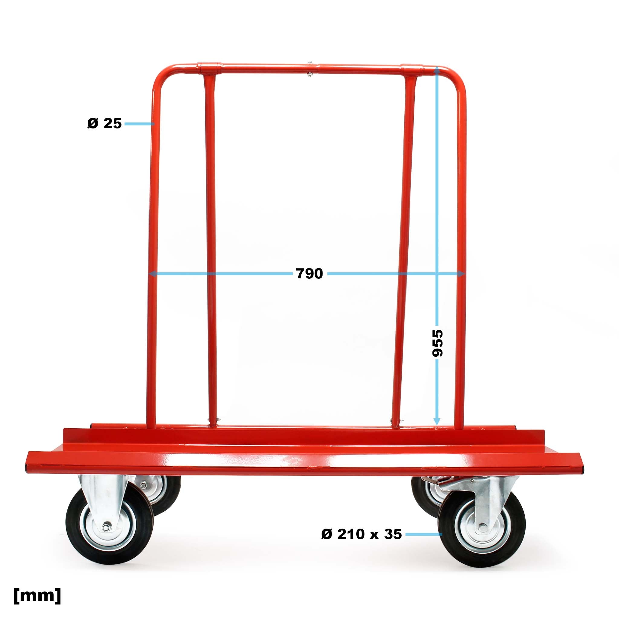 Carrello porta pannelli fino a 800 kg Trasporto carichi, pannelli in cartongesso e legno Con 4 ruote