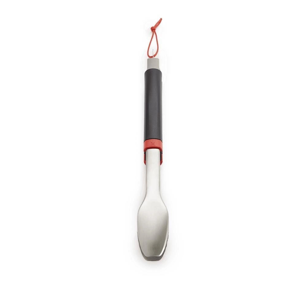 Weber 6317 Pinza per Barbecue in Acciaio Inox 40 cm con Meccanismo di Bloccaggio e Anello Appenditura Lavabile in Lavastoviglie colore Nero