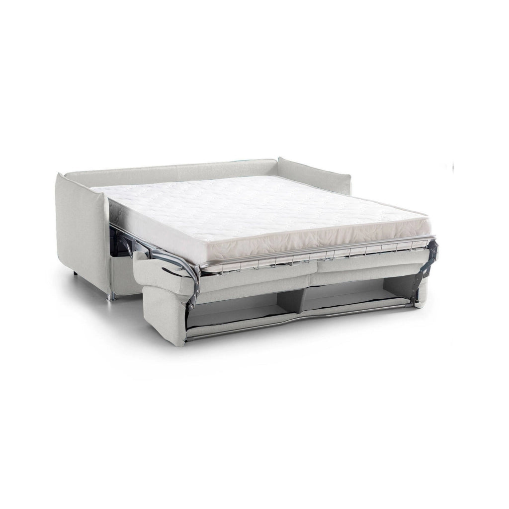 Trovo, Divano Letto 2 Posti Sfoderabile Made in Italy, 180x95 cm Grigio Chiaro