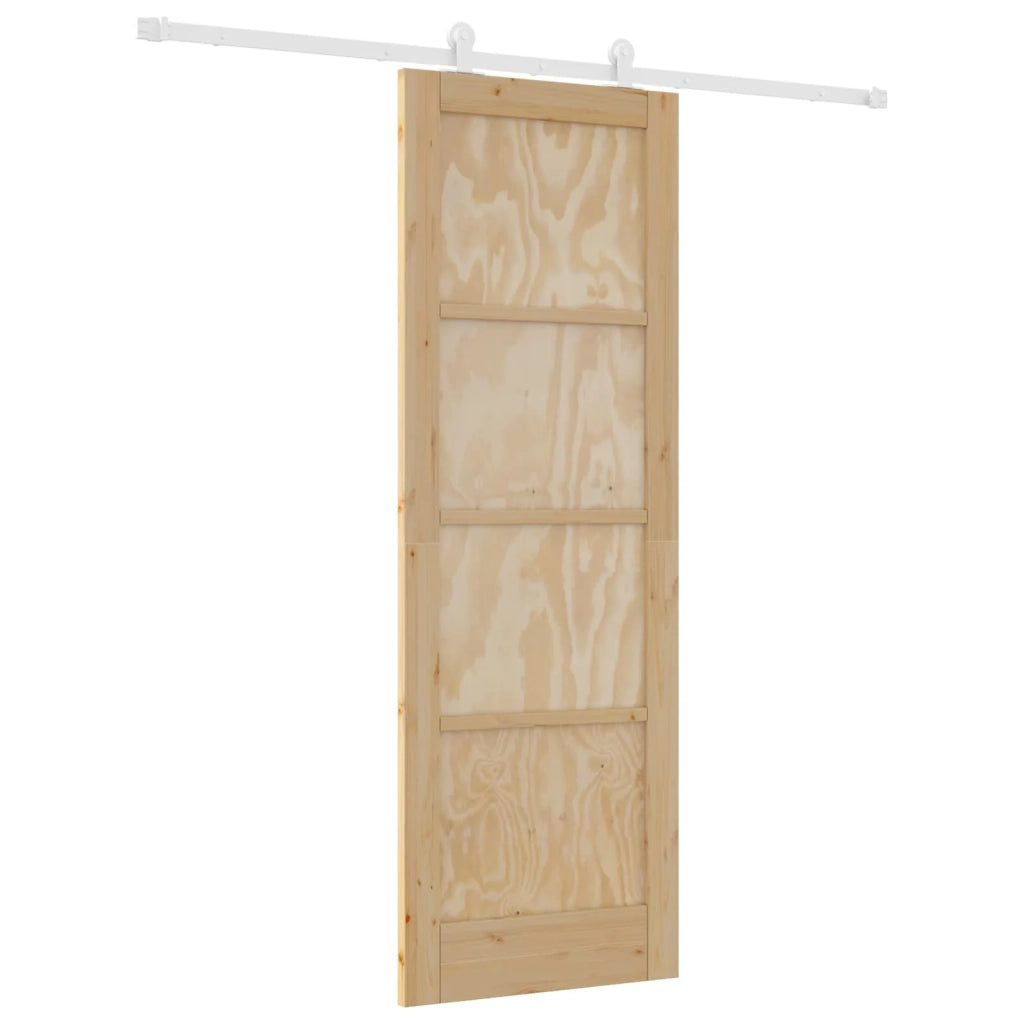 Porta scorrevole Naturale e Bianco 73,5 x 211 cm