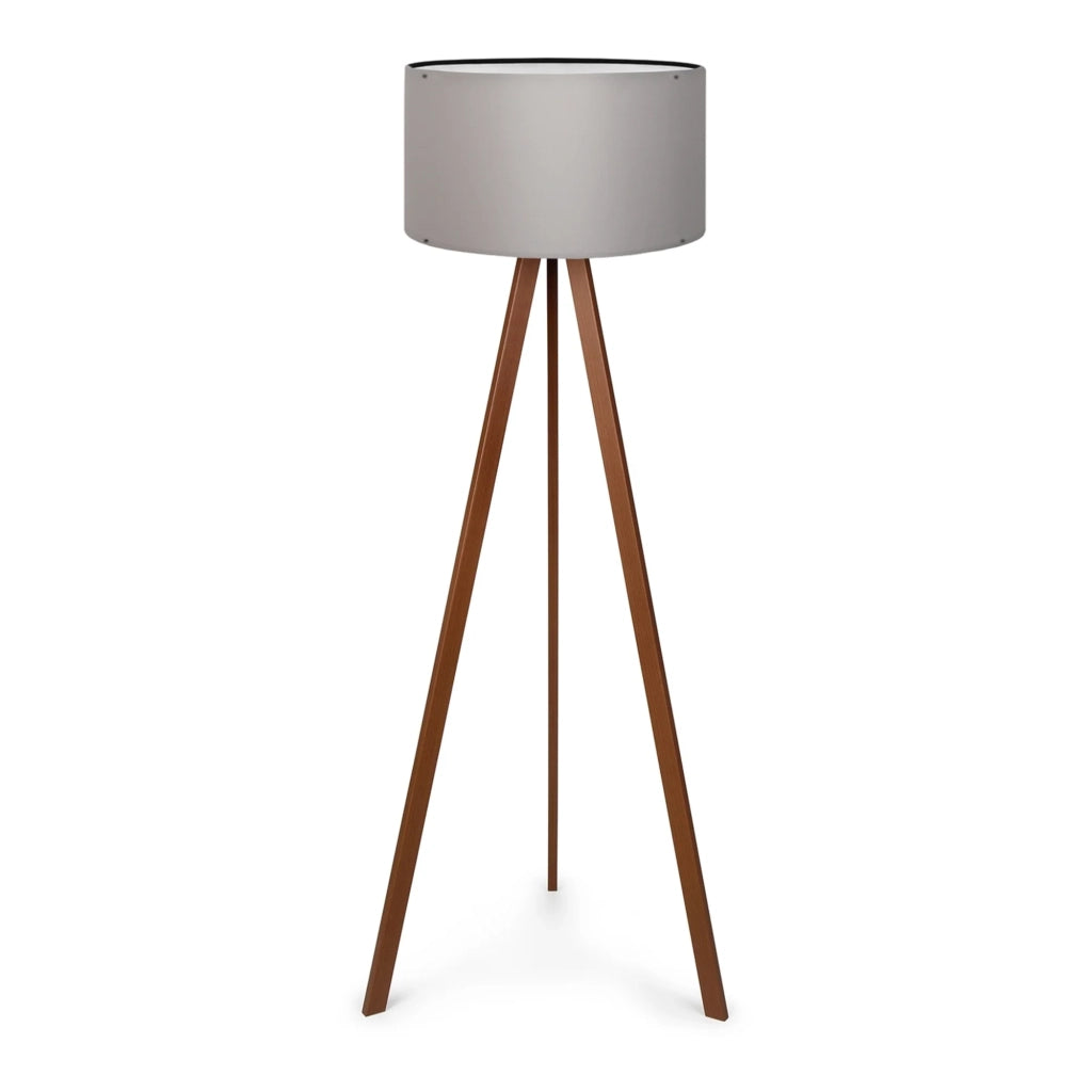 Lampada da terra plafoniera altezza 140 cm attacco E27 effetto legno grigio 03_0007294