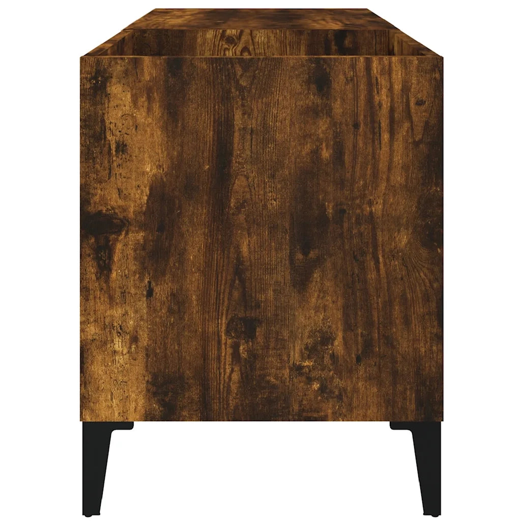 Mobile Porta Dischi Rovere Fumo 84,5x38x48 cm Legno Multistrato CFW8241140