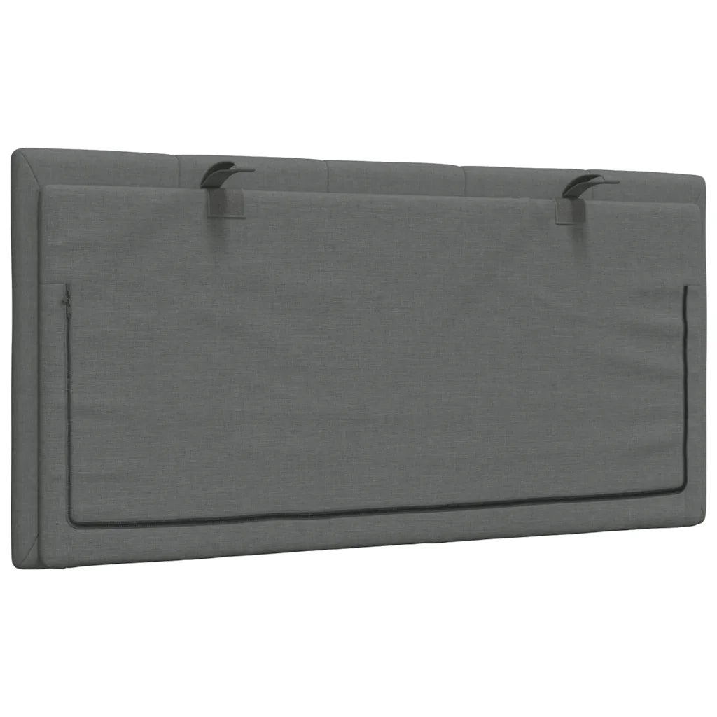 Cuscino Testiera Hanko Grigio Scuro 100 cm in Tessuto CFW9494586