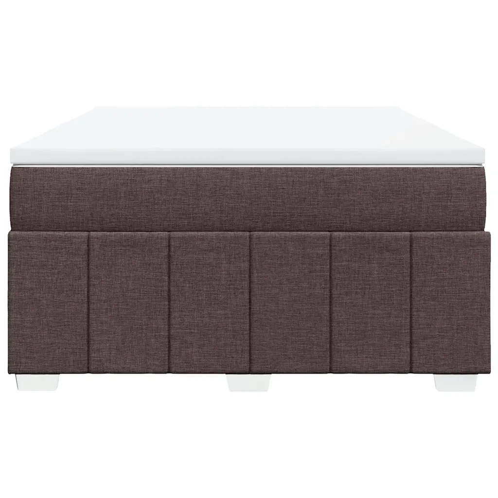 Giroletto a Molle con Materasso Marrone Scuro 140x190cm Tessuto 3285473