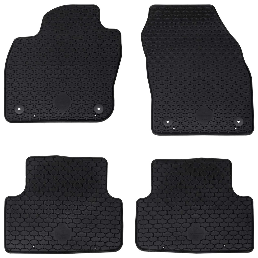Tappetino per Auto 4 pcs Nero adatto per VW T-CROSS 2019- Gomma