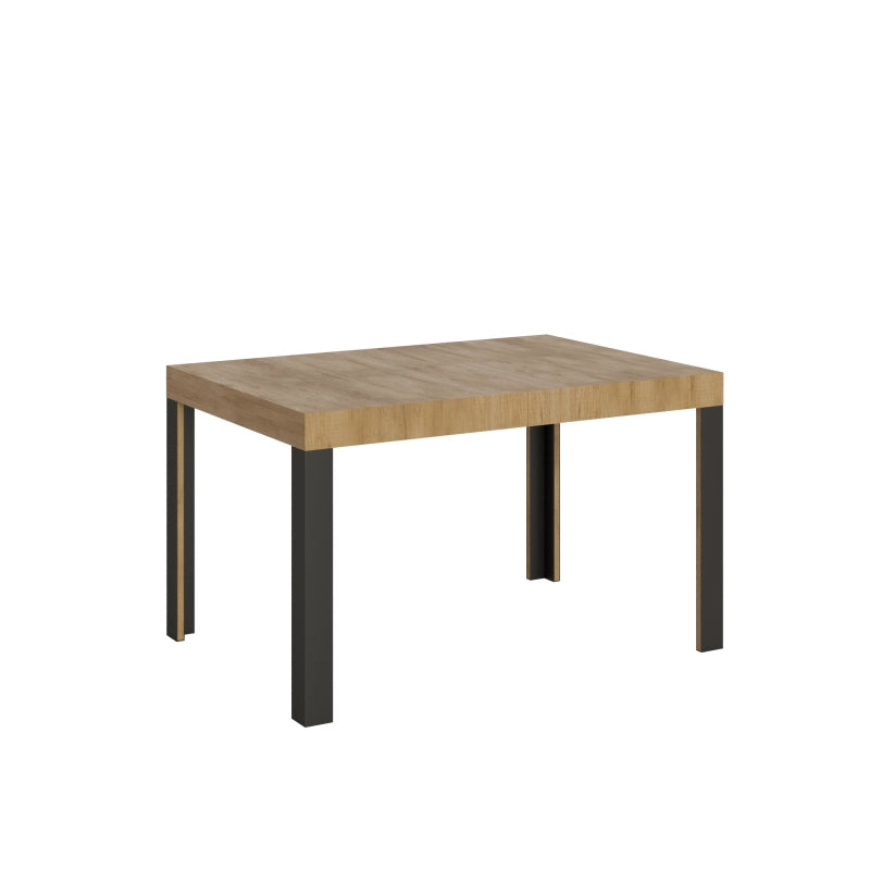 Tavolo allungabile 90x130/234 cm Linea telaio Antracite - Quercia Natura