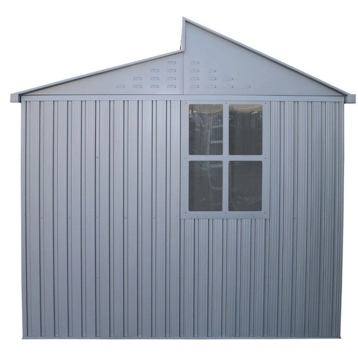 Casetta Box da Giardino 323,3x242,6x235,2 cm in Alluminio Grigio