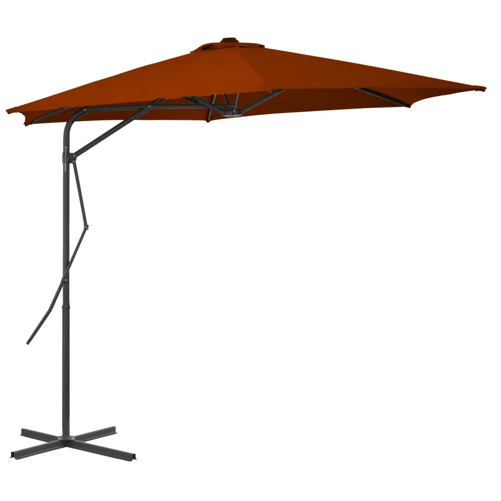Ombrellone da Giardino con Palo in Acciaio Terracotta 300x230cm 312519