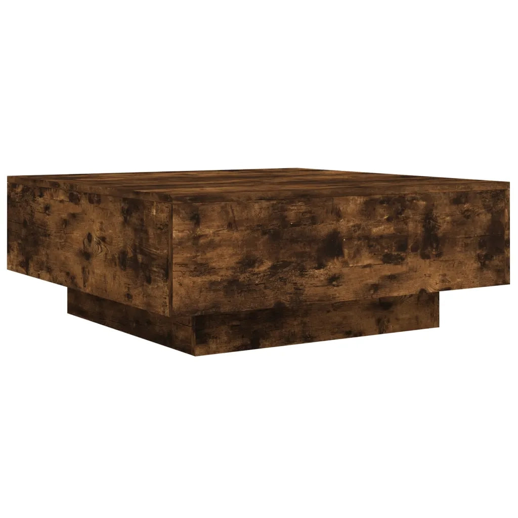 Tavolino da Salotto-Tavolino da soggiorno-Tavolo Rovere Fumo 80x80x31 cm Legno Multistrato