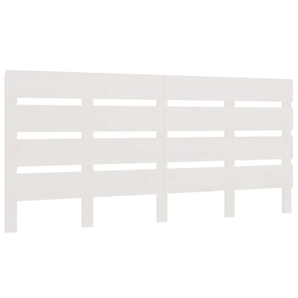 Testiera | Testata per Letto Bianca 180x3x80 cm in Legno Massello di Pino