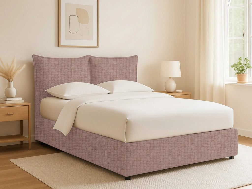 Newquay, Letto Singolo Sfoderabile Made in Italy, Rosa Antico
