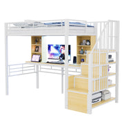LETTO A CASTELLO multifunzione con scrivania 90 x 200 cm bianco