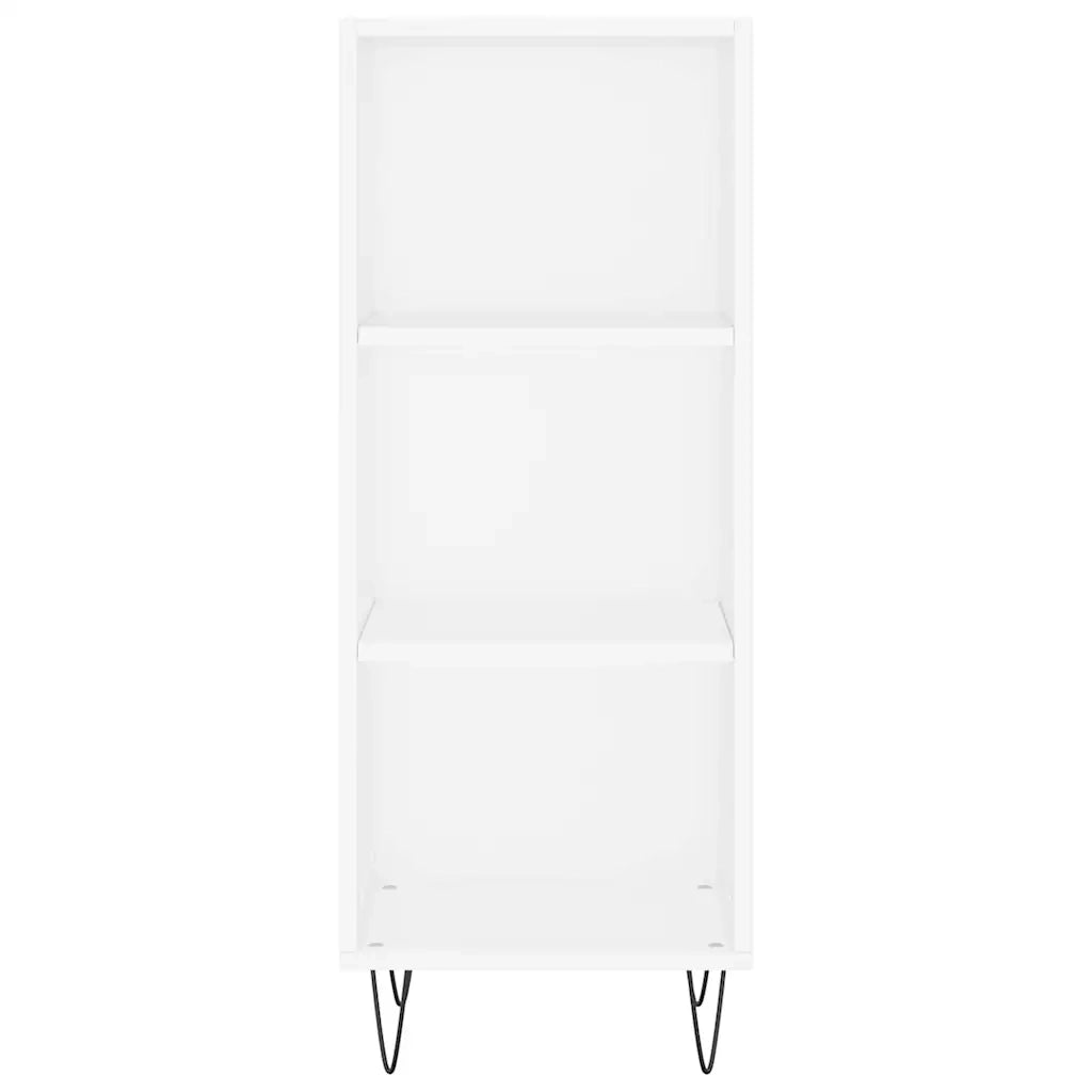 Credenza-Buffet-Armadio da cucina Bianca 34,5x34x180 cm in Legno Multistrato 689616