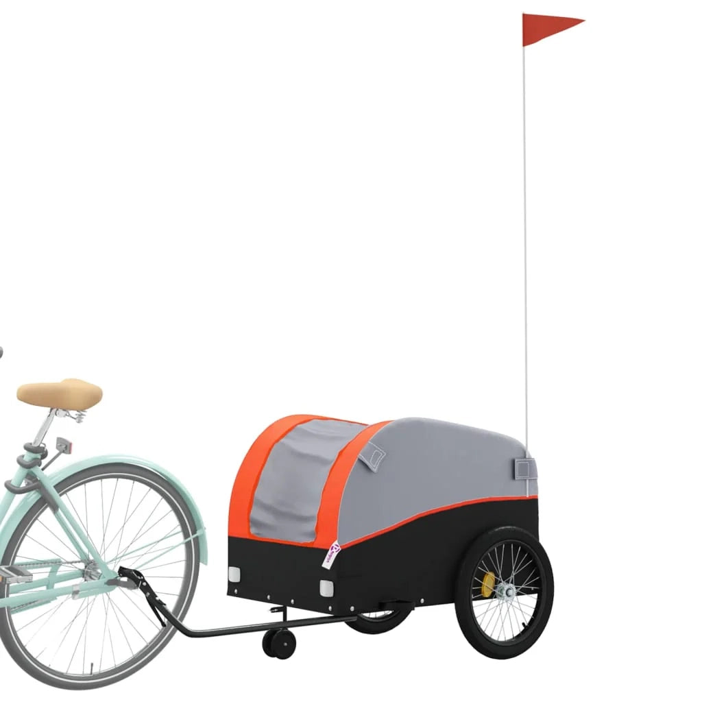 Rimorchio per trasporto biciclette capacità 45 kg ferro arancione 02_0044167
