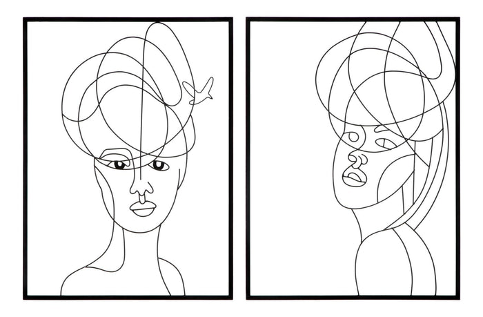 Pannello Woman Simply Coppia 60x80 cm in Ferro