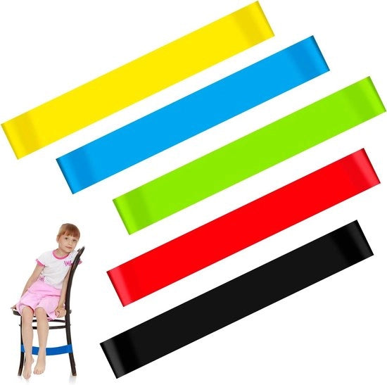 Cinture di sostegno per sedie - 5 pezzi, cinture elastiche per bambini con piedi instabili e ADHD