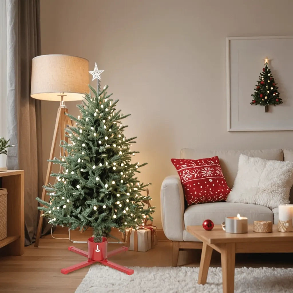 Supporto per Albero di Natale Rosso 61x61x15,5 cm CFW5052728