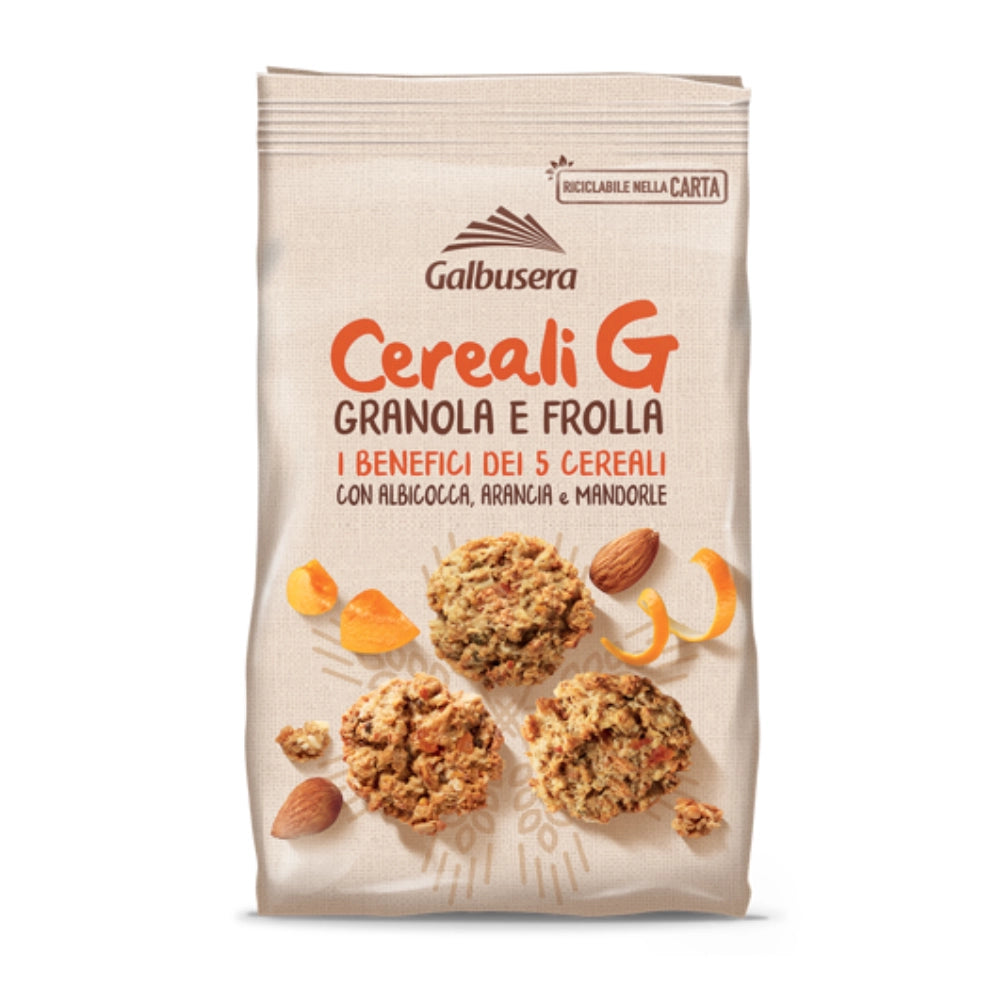 Galbusera cereali g granola e frolla con albicocca arancia mandorle 3 confezioni