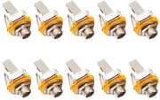 Connettore per chitarra - Cavo stereo - Connettore 6,5 mm Jack - Laccio in acciaio zincato - 10 connettori - Facile da installare - Jack plug