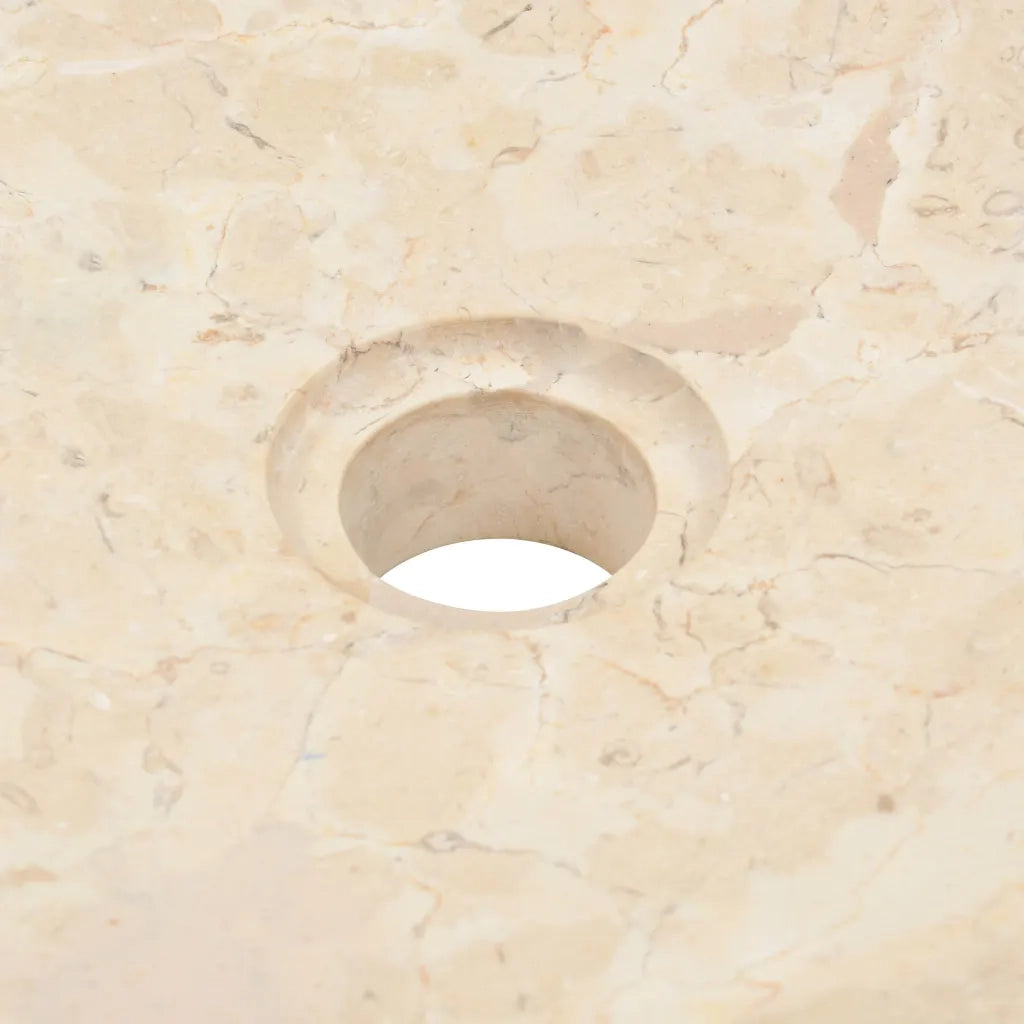 Armadietto da Bagno | Armadio da bagno in Legno di Teak con Lavabo in Marmo Crema