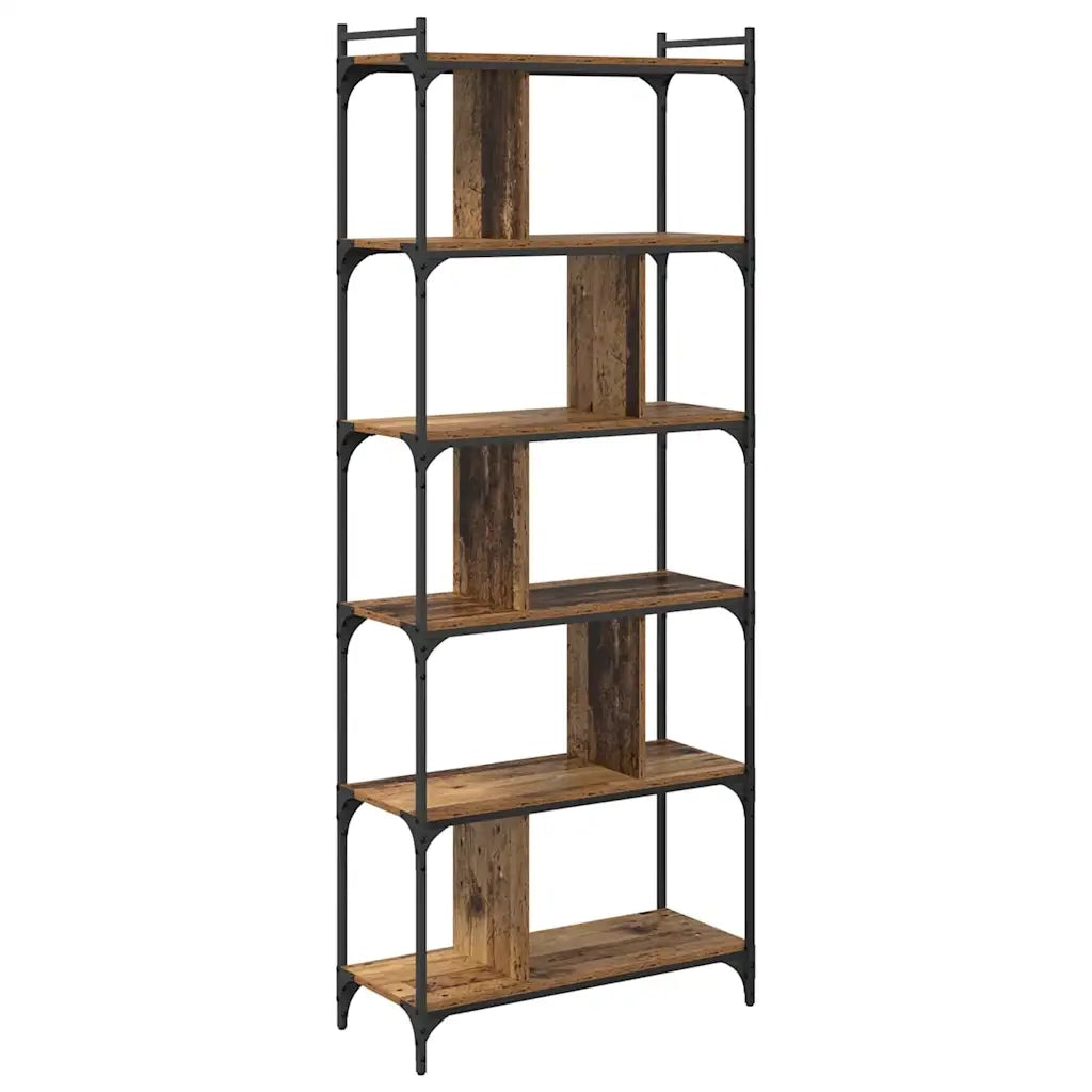 Libreria-Scaffale per Libri-Mobile di Stoccaggio Legno vecchio 76 x 32 x 192 cm Legno multistrato