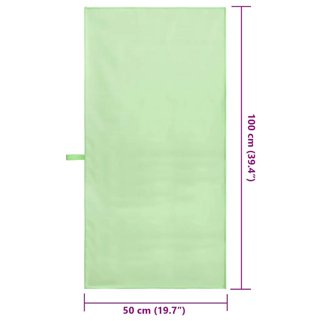 Asciugamani Sportivi 2 pcs Verde 100 x 50 cm 42011478