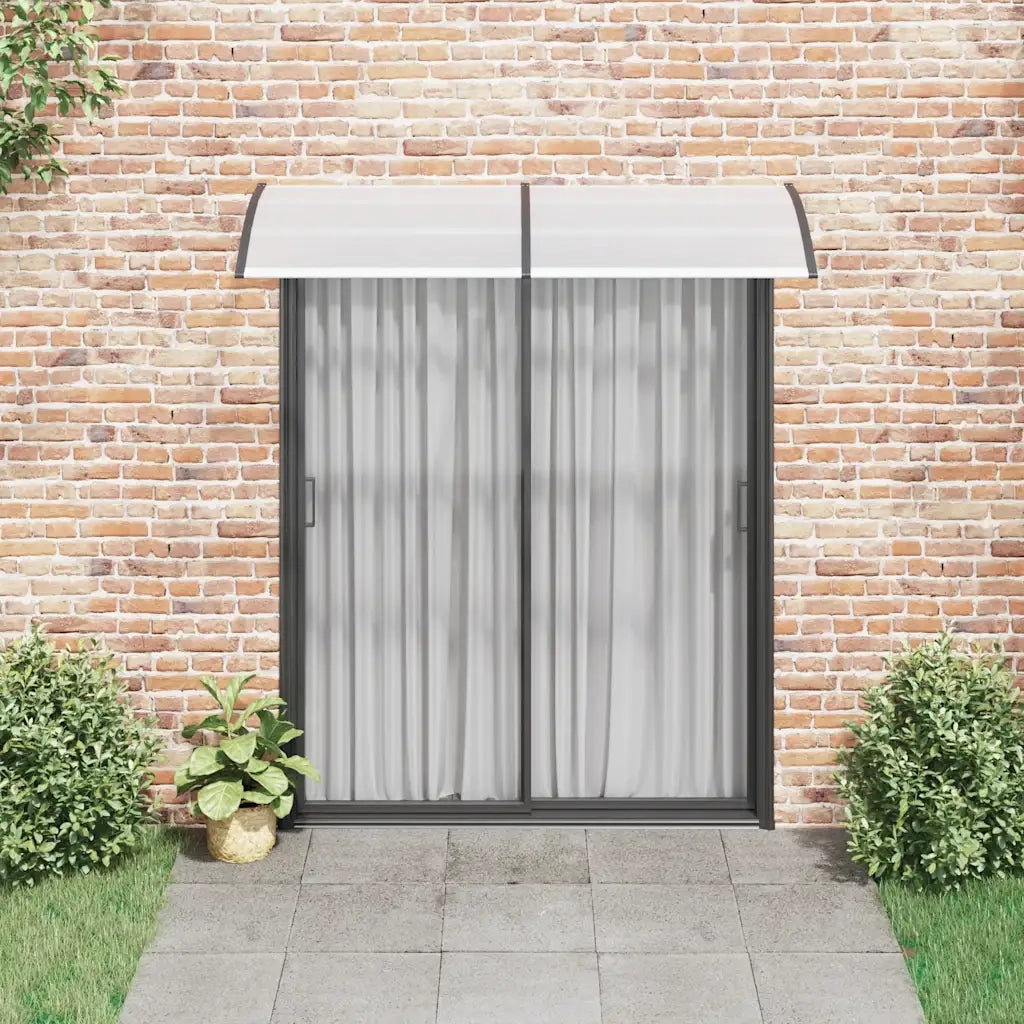 Pensilina per Porta Nera e Trasparente 200x75 cm in PC CFW3614329