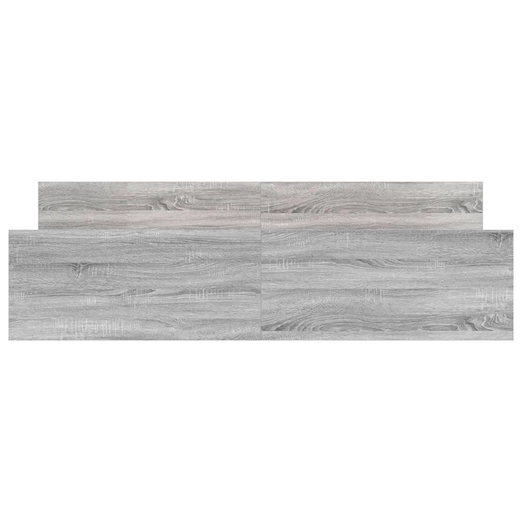 Giroletto con Testiera e Pediera-Struttura Letto Grigio Sonoma 200x200 cm