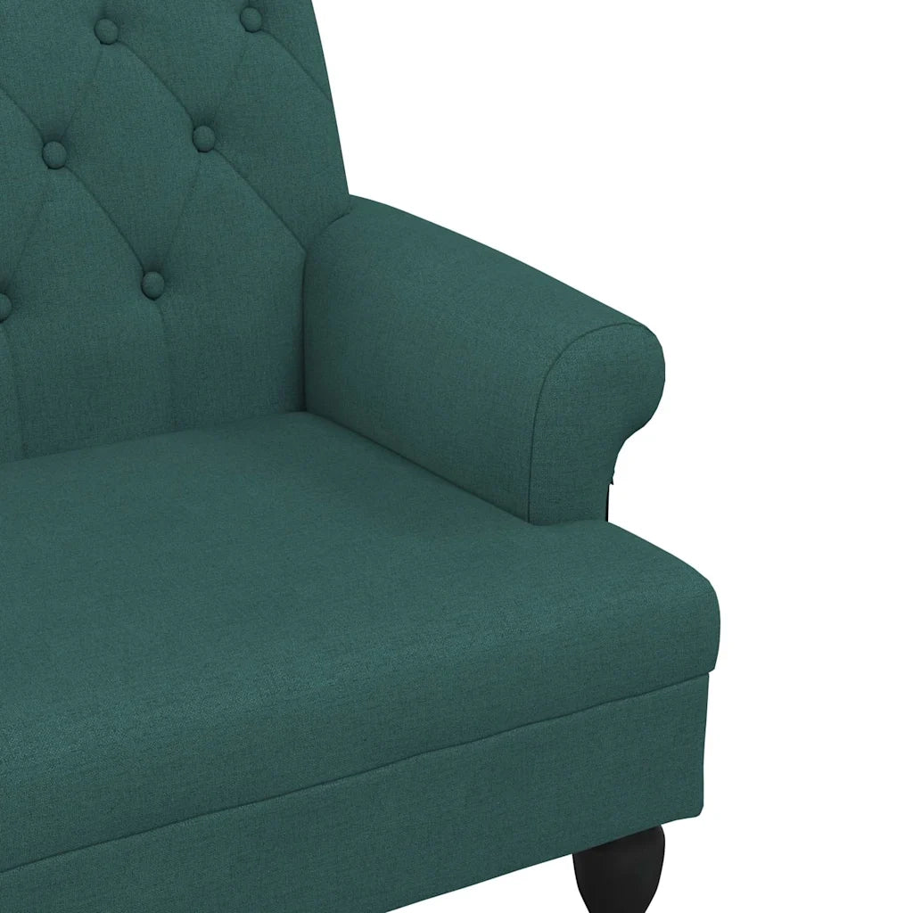 Panca con Schienale Verde Scuro 120x62x75,5 cm in Tessuto CFW3946206