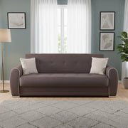 Alfo, Divano Letto 3 Posti Contenitore, 85x224 cm Nero Chiaro