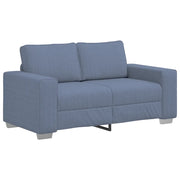 Divano | Divano da soggiorno | Sofa Divanetto Blu 160x77x82 cm Tessuto di Velluto a Coste