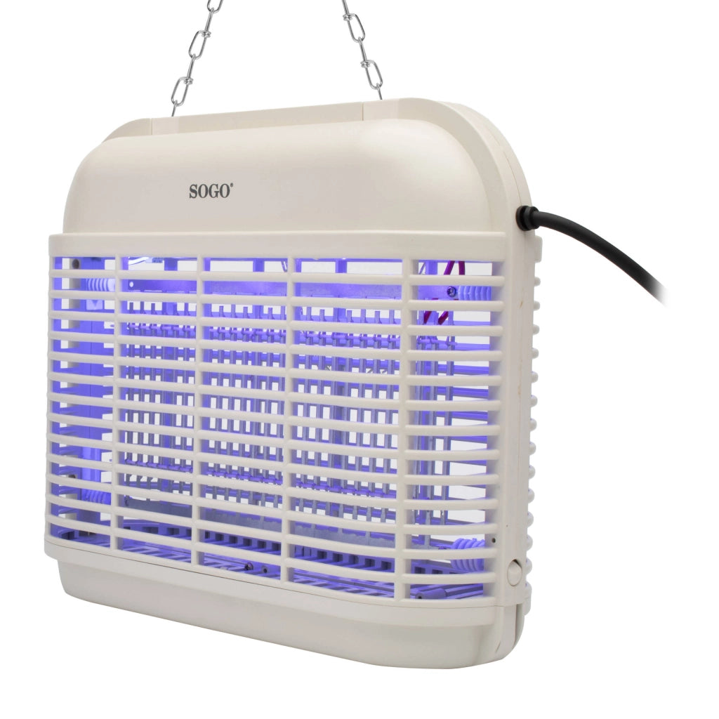Lampada antizanzare elettrica UV-A 6W, griglia alta tensione 2500V, 8 LED lunga durata 20000 ore, copertura 100m² - SOGO