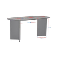 Monterano, Tavolo Fisso 6 Posti, 180x89.5x75h cm Nero