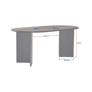 Monterano, Tavolo Fisso 6 Posti, 180x89.5x75h cm Nero