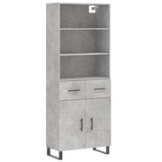 Buffet credenza cassettiera armadio mobile contenitore organizer cucina soggiorno salotto alto 69,5 x 34 x 180 cm legno ingegnerizzato grigio 02_0034663