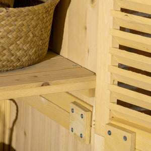 Armadio Mobile Portaoggetti da Giardino 87x46,5x160 cm in Legno