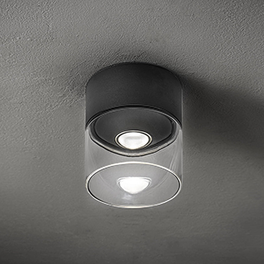 Lens Lampada da soffitto LED in alluminio pressofuso Grigio Scuro 6.5W 3000K IP65 - Soluzione di illuminazione versatile per esterni ed interni