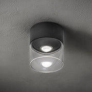 Lens Lampada da soffitto LED in alluminio pressofuso Grigio Scuro 6.5W 3000K IP65 - Soluzione di illuminazione versatile per esterni ed interni
